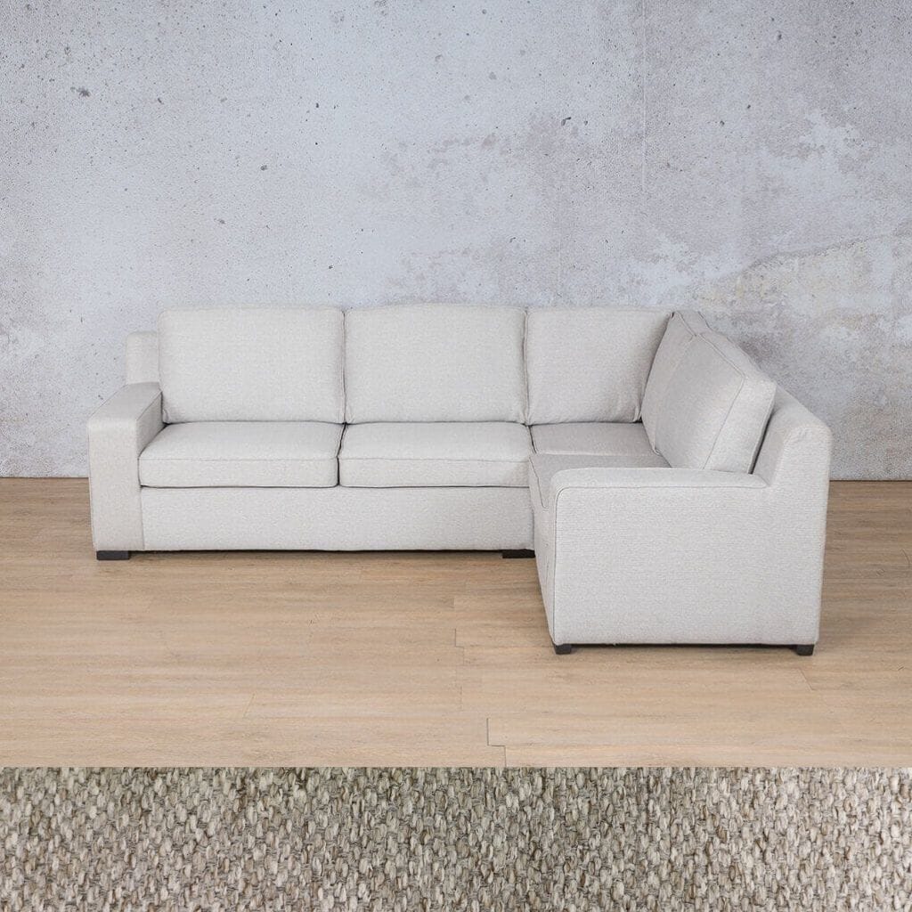 Rome Fabric L-Sectional 4 Seater - RHF Fabric Corner Suite Leather Gallery Kenya Sand