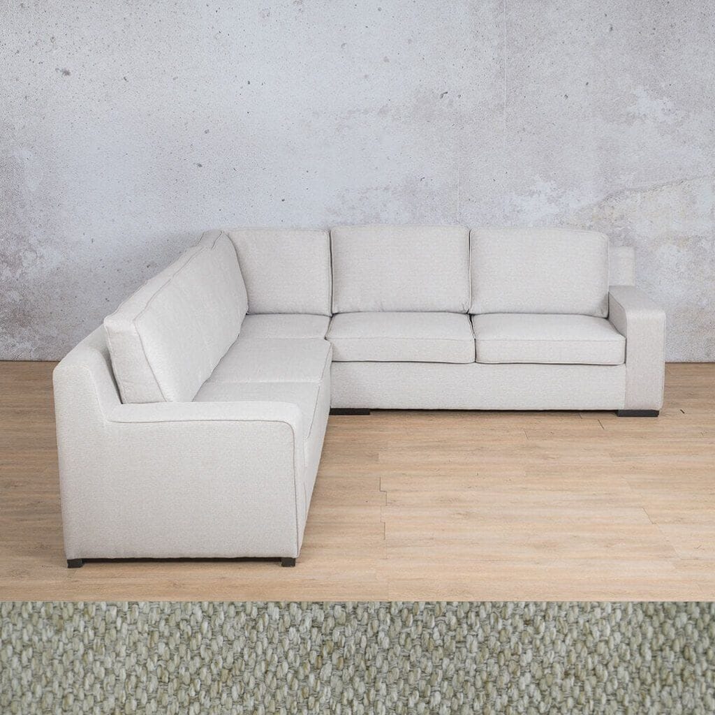 Rome Fabric L-Sectional 5 Seater Fabric Corner Suite Leather Gallery Kenya Beige