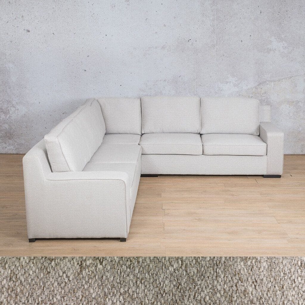 Rome Fabric L-Sectional 5 Seater Fabric Corner Suite Leather Gallery Kenya Sand