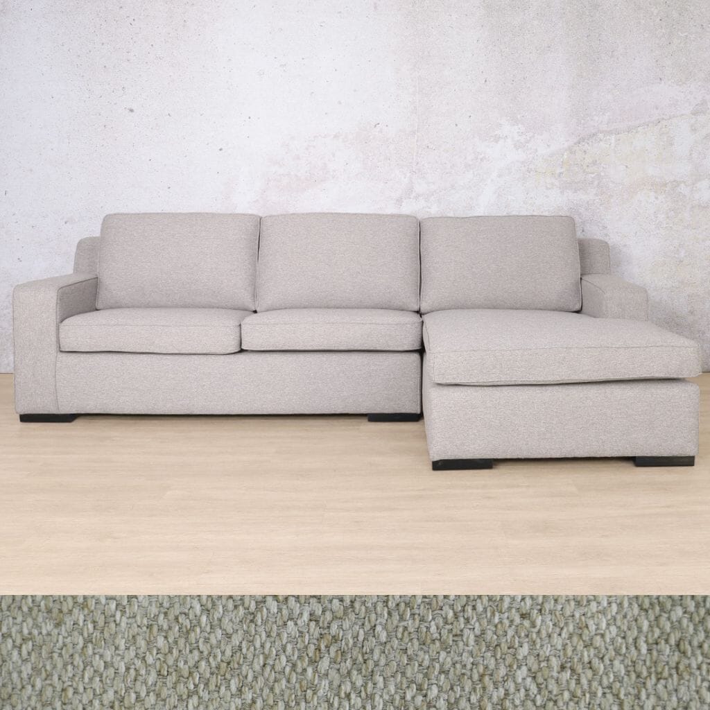 Rome Fabric Sofa Chaise Sectional - RHF Fabric Corner Suite Leather Gallery Kenya Beige