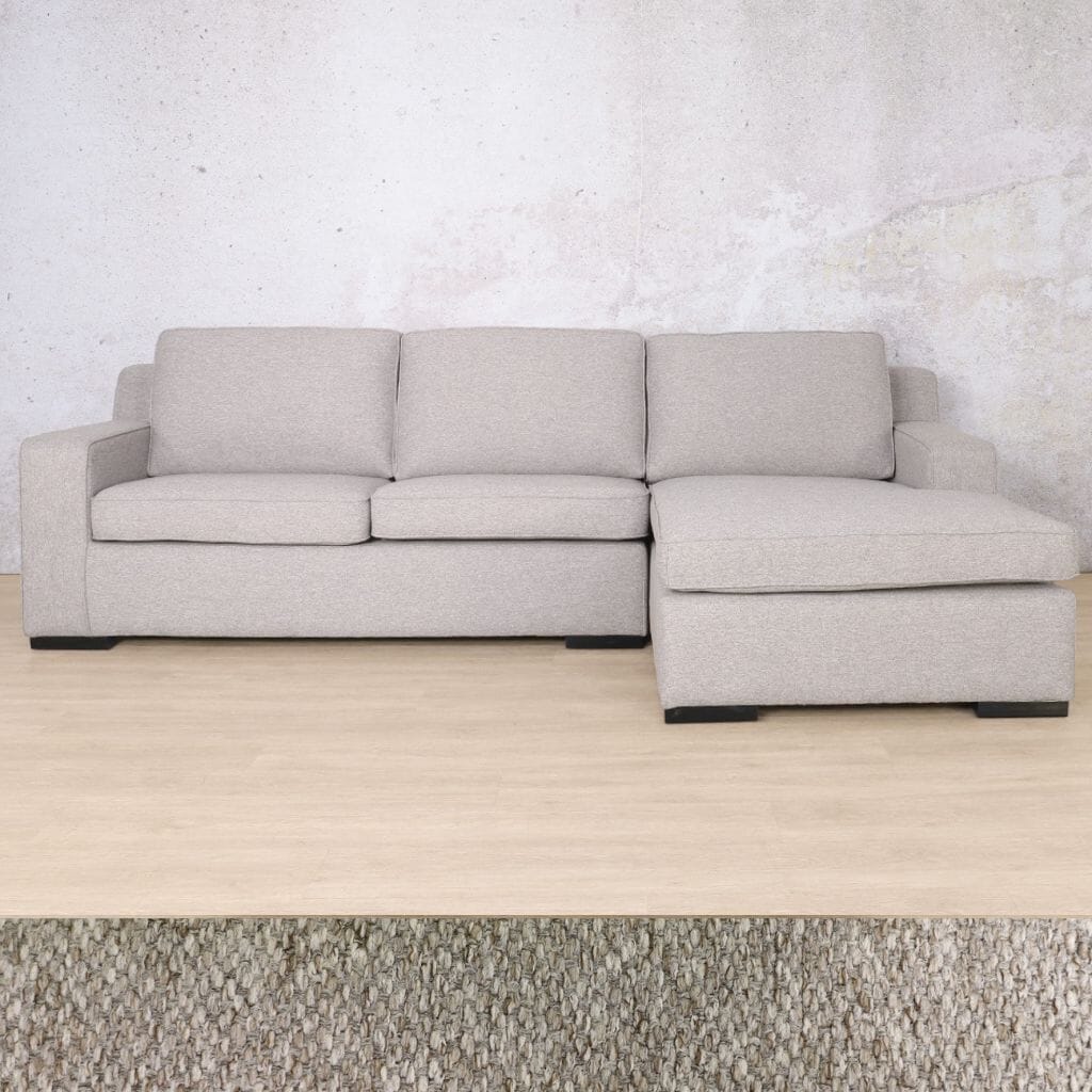Rome Fabric Sofa Chaise Sectional - RHF Fabric Corner Suite Leather Gallery Kenya Sand