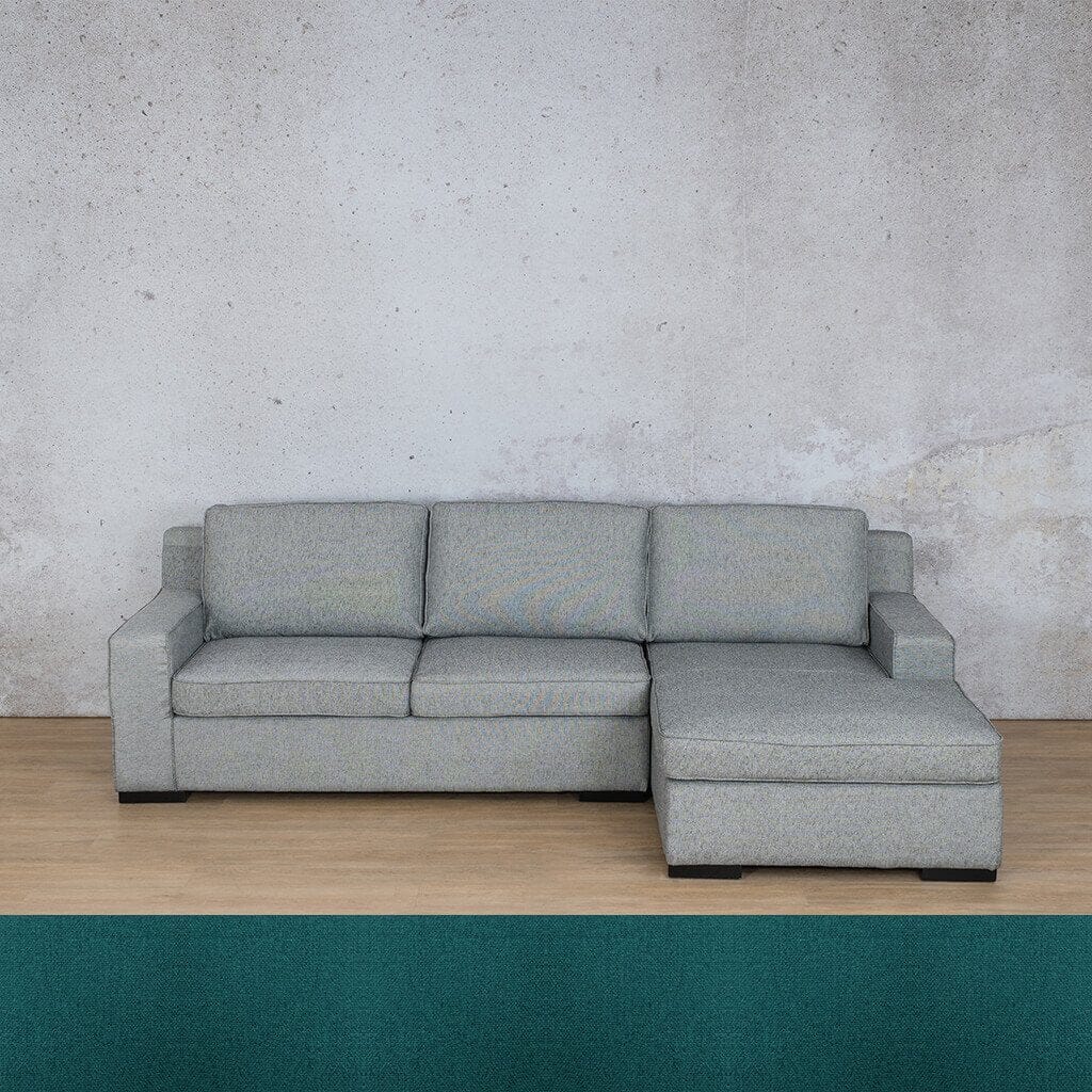 Rome Fabric Sofa Chaise Sectional - RHF Fabric Corner Suite Leather Gallery Turquoise