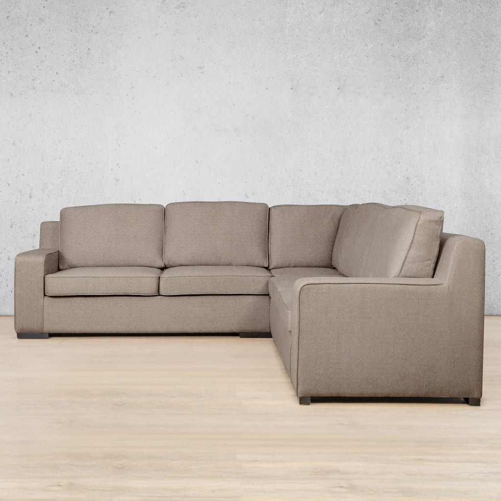 Rome Fabric L-Sectional 4 Seater - RHF Fabric Corner Suite Leather Gallery Kenya Sand