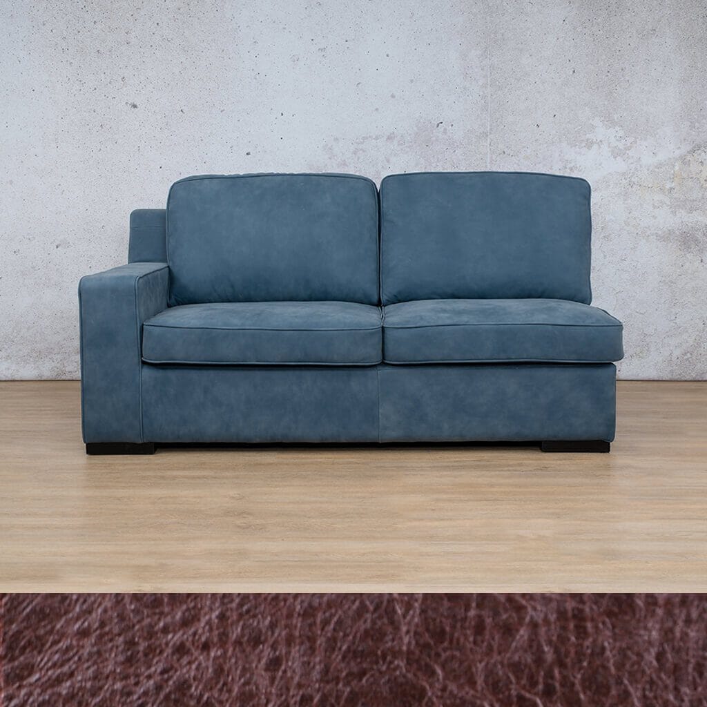 Rome Leather 2 Seater LHF Leather Sofa Leather Gallery Royal Coffee Full Foam