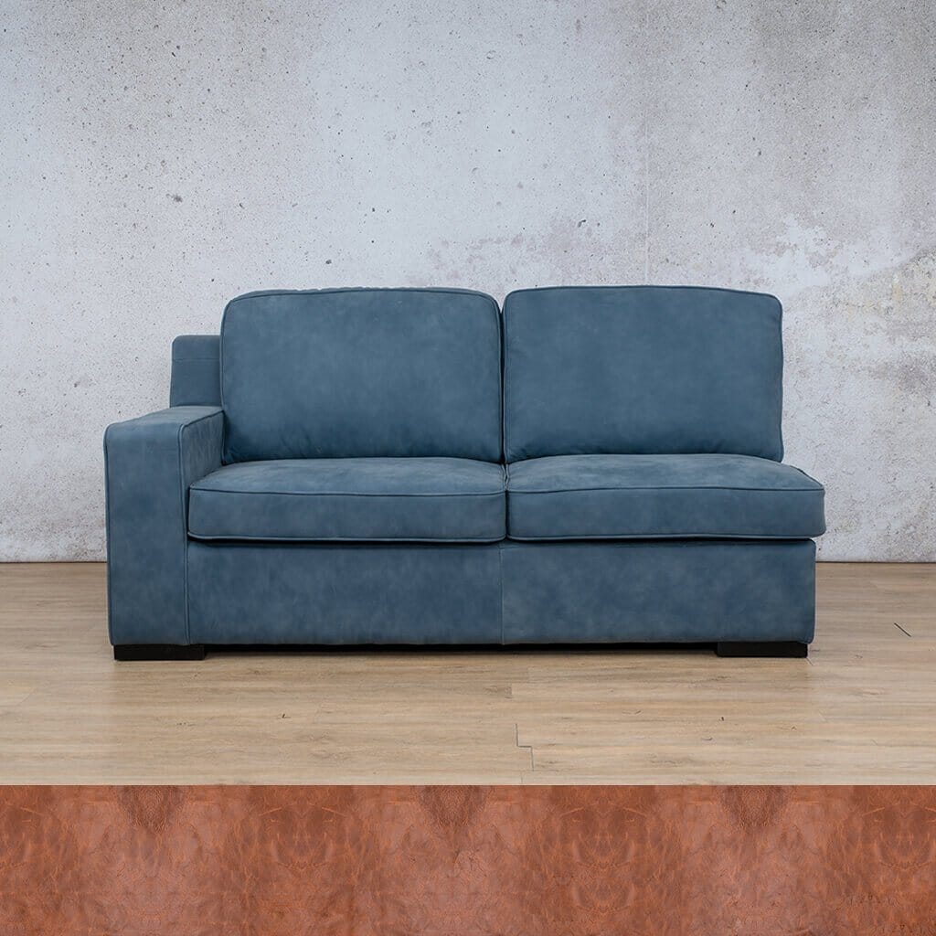 Rome Leather 2 Seater LHF Leather Sofa Leather Gallery Royal Saddle Full Foam