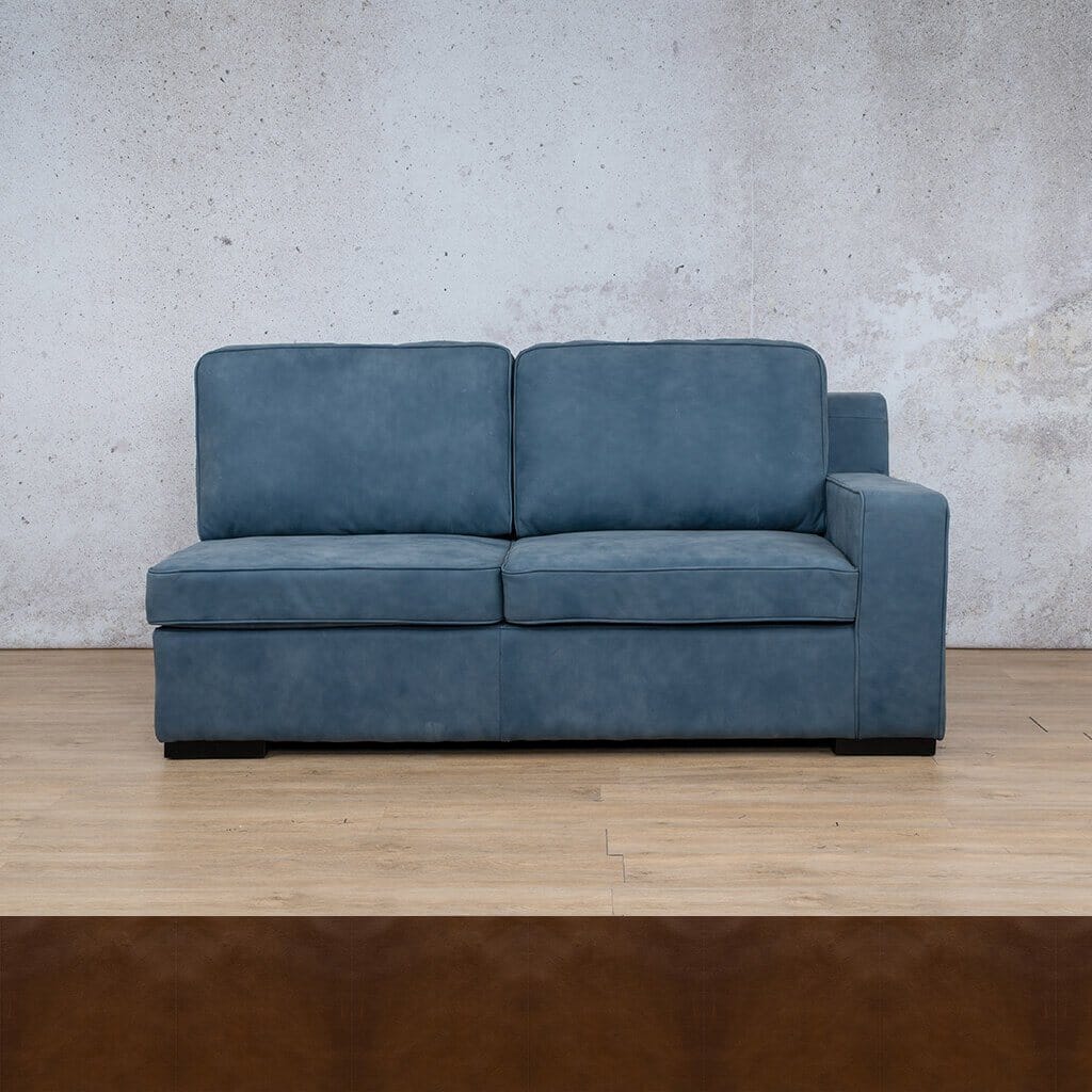 Rome Leather 2 Seater RHF Leather Sofa Leather Gallery Czar Pecan Full Foam