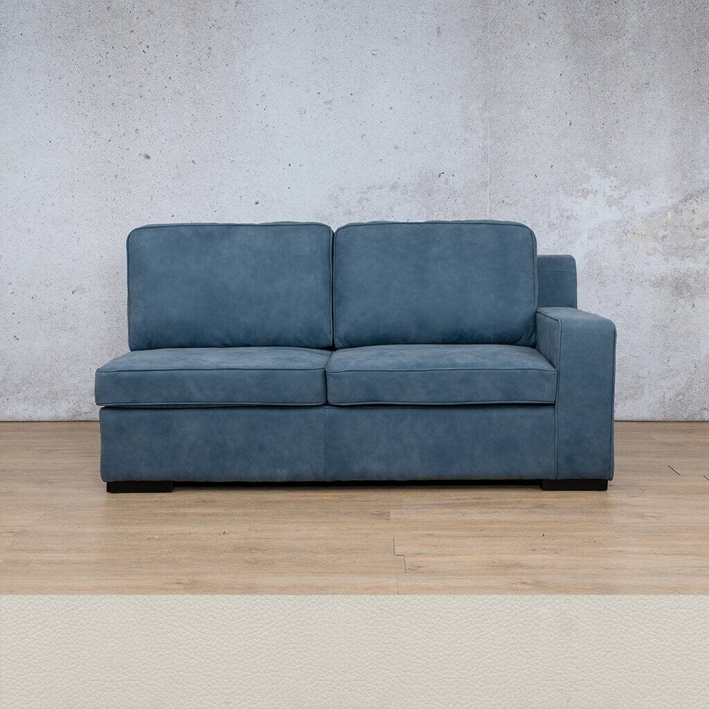 Rome Leather 2 Seater RHF Leather Sofa Leather Gallery Urban White Full Foam