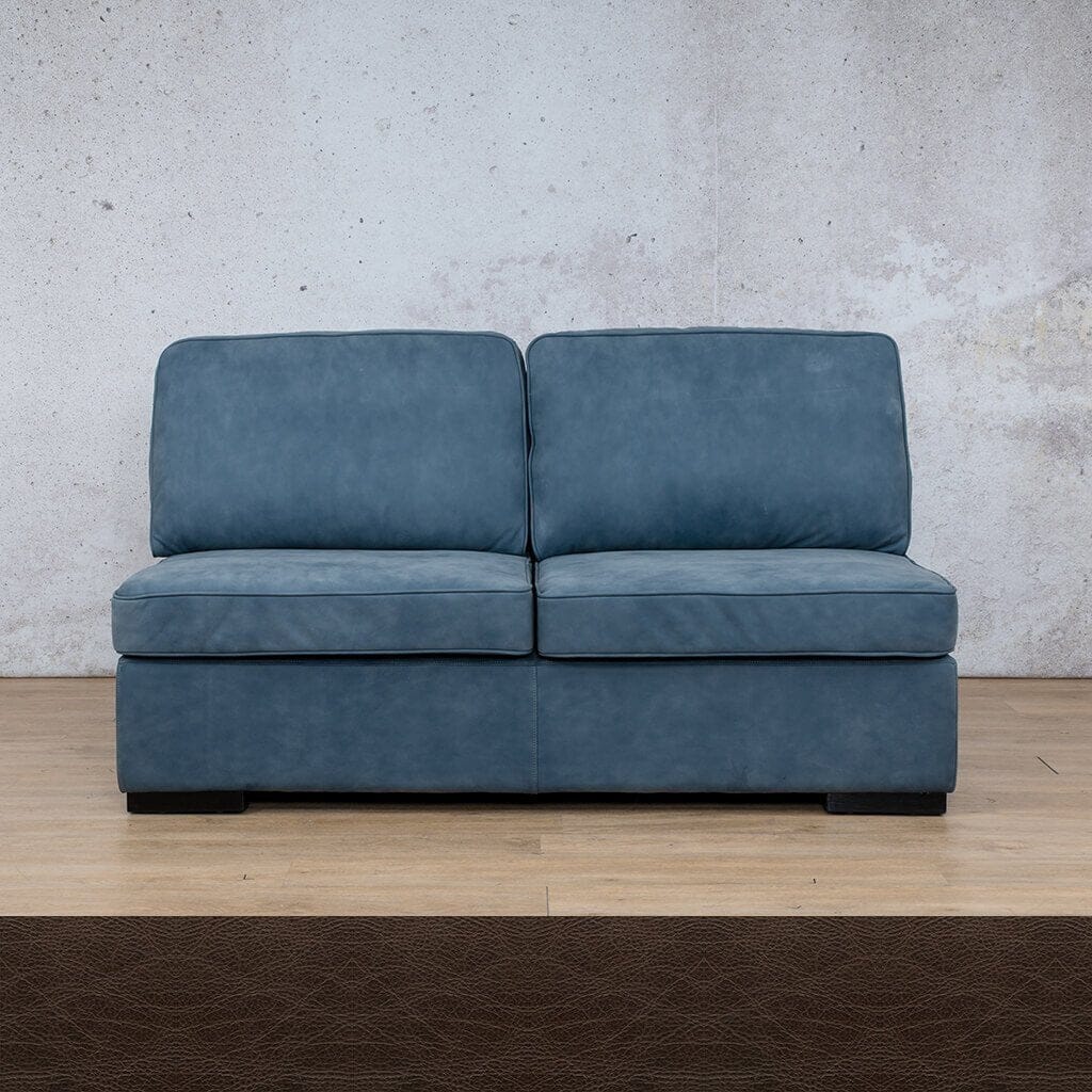 Rome Leather Armless - 2 Seater Leather Sofa Leather Gallery Czar Chocolate Full Foam