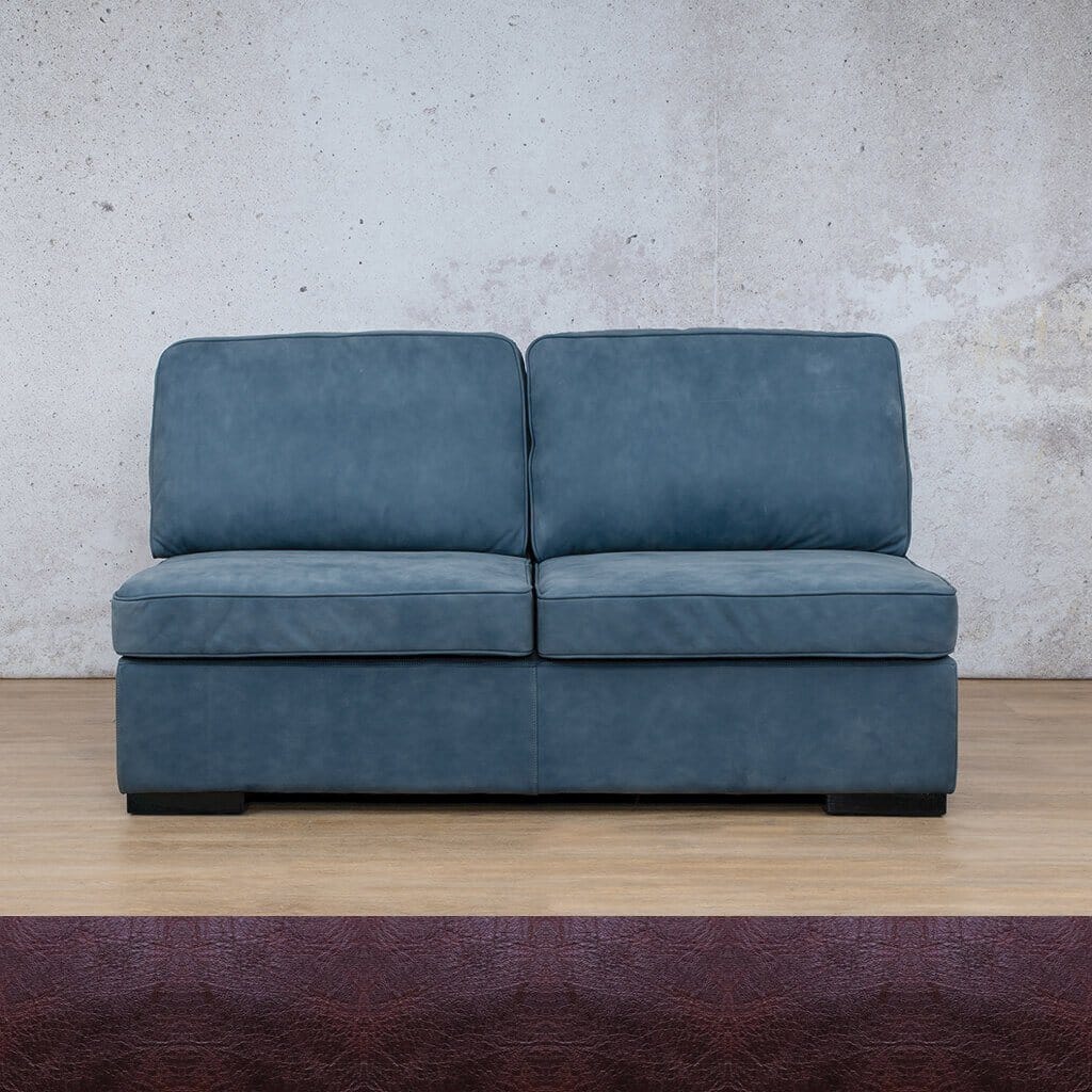 Rome Leather Armless - 2 Seater Leather Sofa Leather Gallery Royal Coffee Full Foam