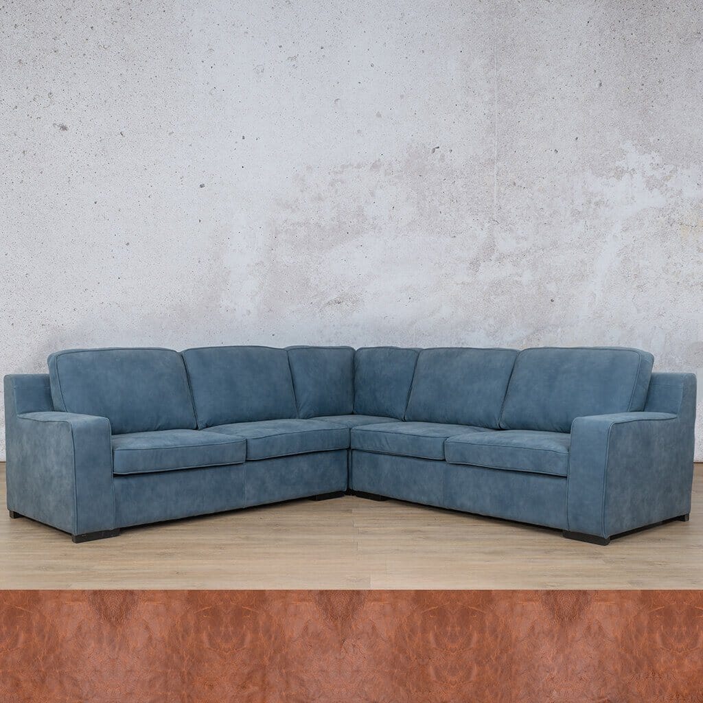 Rome Leather L-Sectional 5 Seater Leather Sectional Leather Gallery Royal Saddle