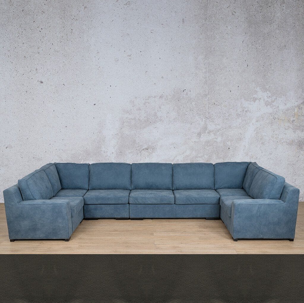 Rome Leather Modular U-Sofa Sectional Leather Sectional Leather Gallery Czar Anthracite
