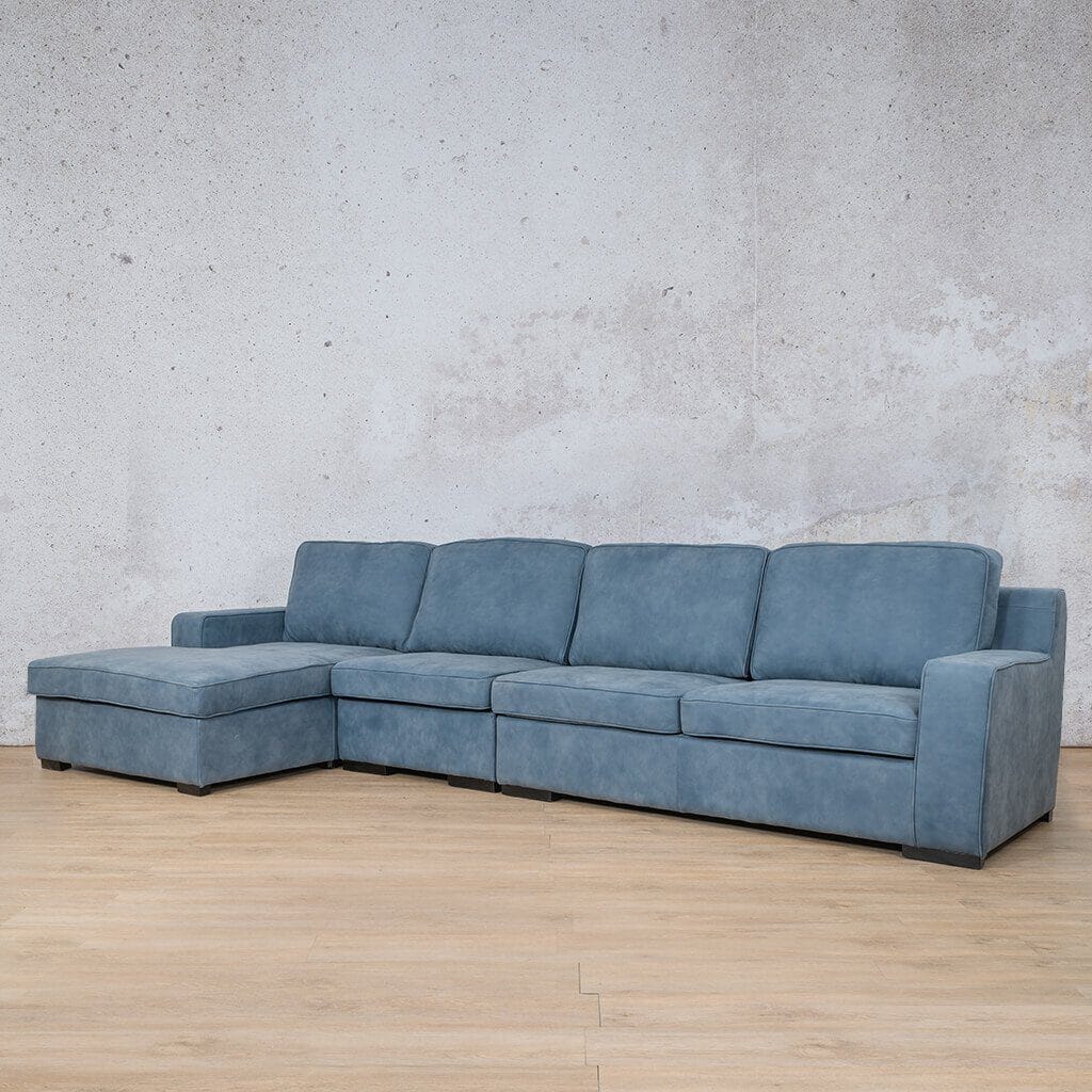 Rome Leather Sofa Chaise Modular Sectional - LHF Leather Sectional Leather Gallery