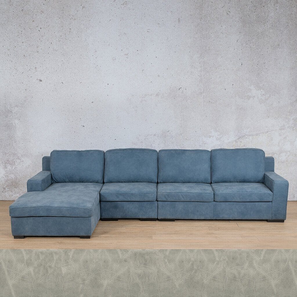 Rome Leather Sofa Chaise Modular Sectional - LHF Leather Sectional Leather Gallery