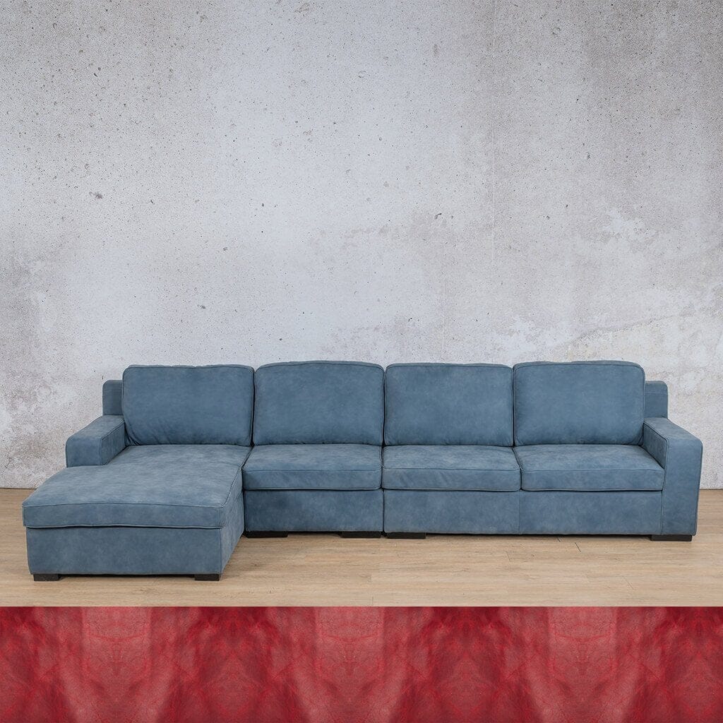 Rome Leather Sofa Chaise Modular Sectional - LHF Leather Sectional Leather Gallery