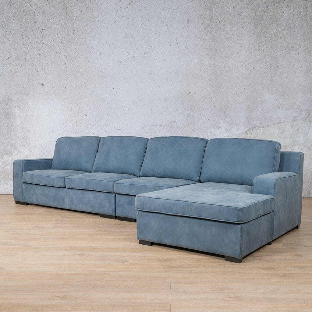 Rome Leather Sofa Chaise Modular Sectional - RHF Leather Sectional Leather Gallery