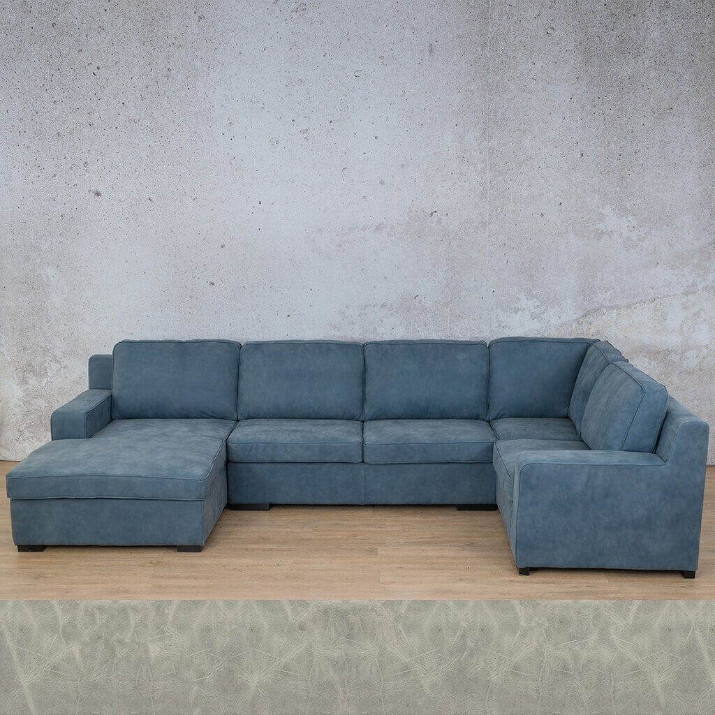 Rome Leather U-Sofa Chaise Sectional - LHF Leather Sectional Leather Gallery