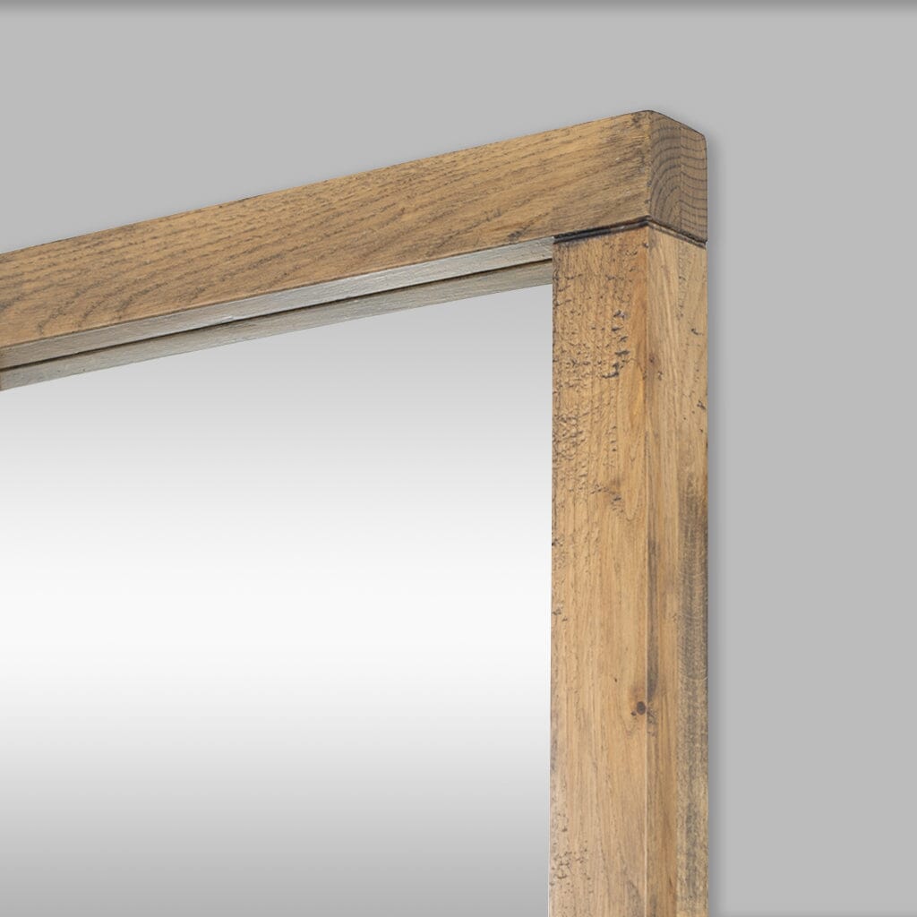 Roscoe Mirror Antique Natural Oak - 1800 x 400 Mirror Leather Gallery