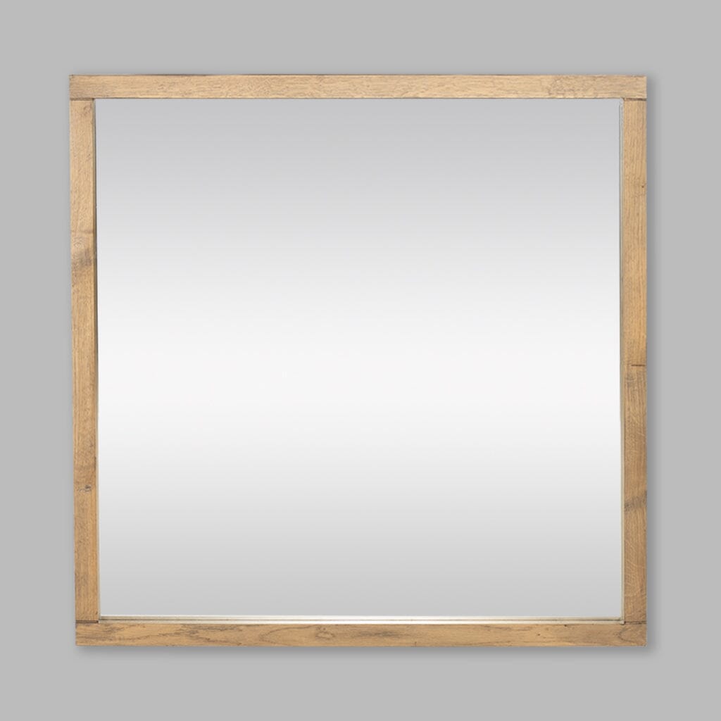 Roscoe Mirror Antique Natural Oak - 1000 x 1000 Mirror Leather Gallery Antique Natural Oak 1000 x 1000