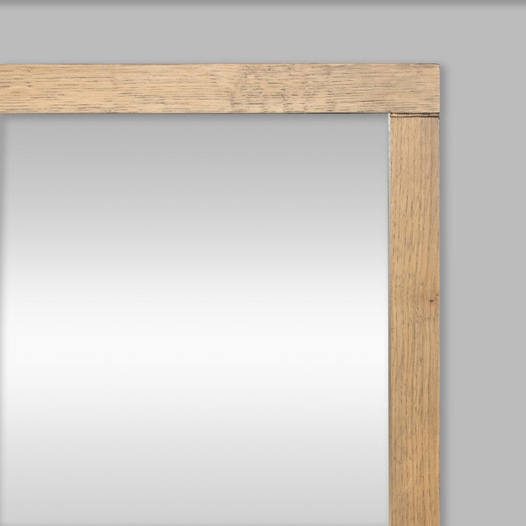 Roscoe Mirror Antique Natural Oak - 1000 x 1000 Mirror Leather Gallery