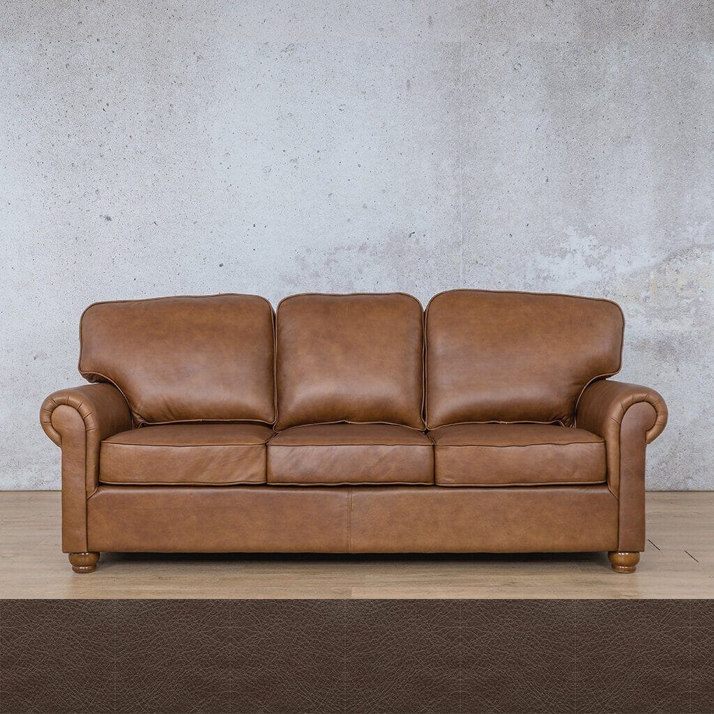 Salisbury 3 + 2 + 1 Leather Sofa Suite - Country Ox Blood - Leather Sofa
