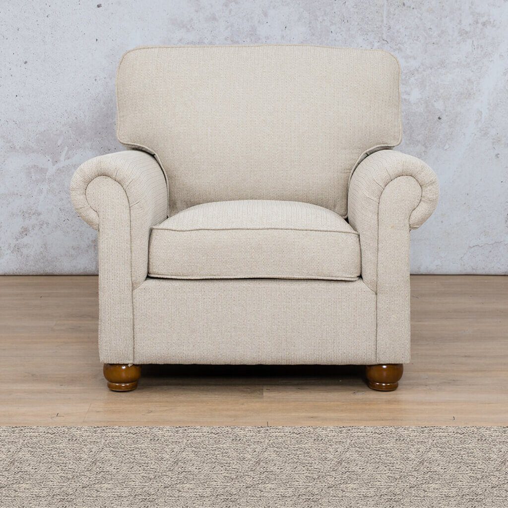 Salisbury Fabric 1 Seater Fabric Sofa Leather Gallery Pebble