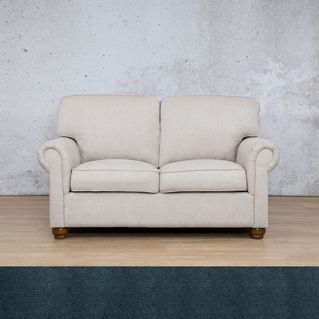 Salisbury Fabric 2 Seater Fabric Sofa Leather Gallery Air Force Blue