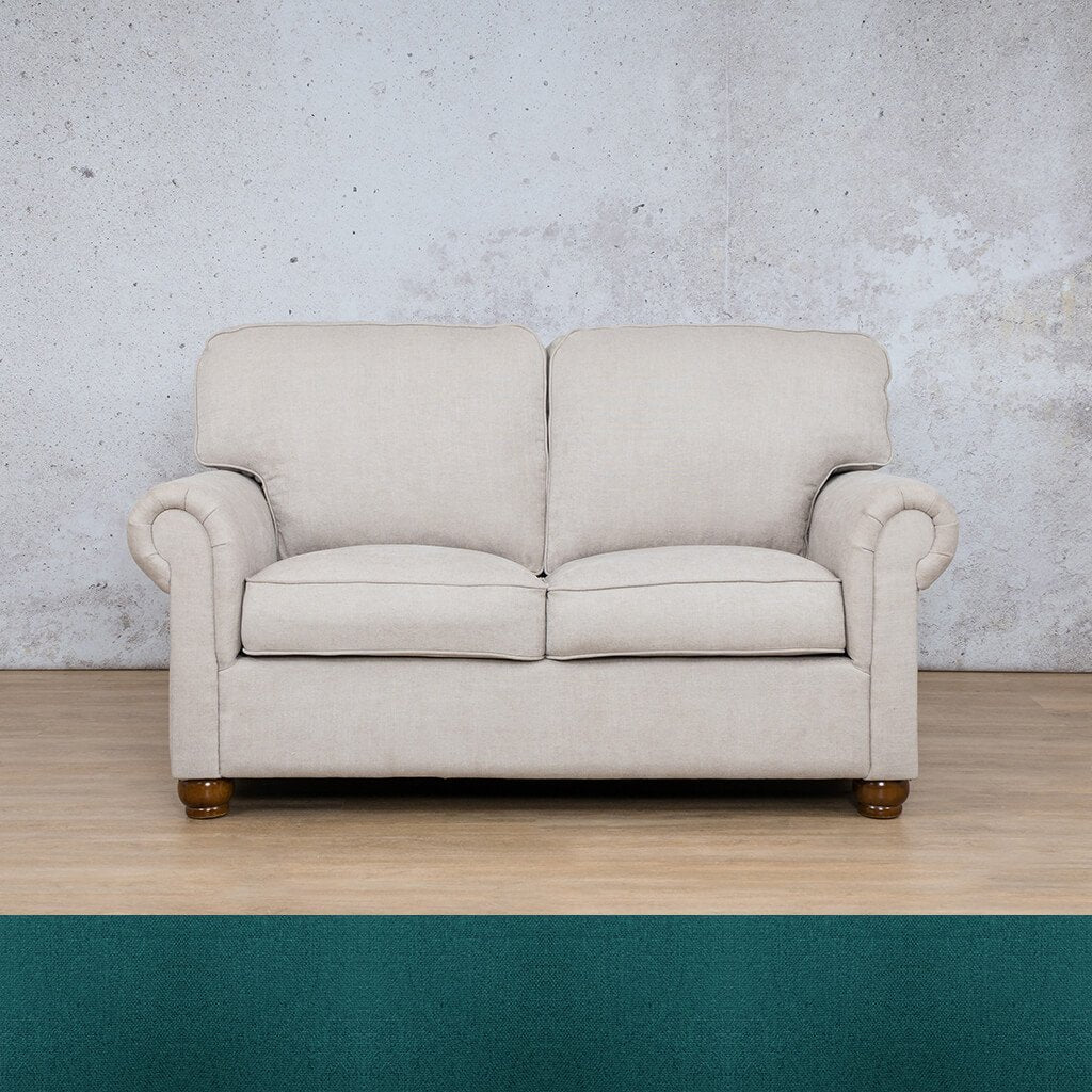 Salisbury Fabric 2 Seater Fabric Sofa Leather Gallery Turquoise