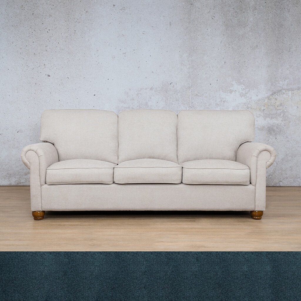 Salisbury Fabric 3 Seater Fabric Sofa Leather Gallery Air Force Blue