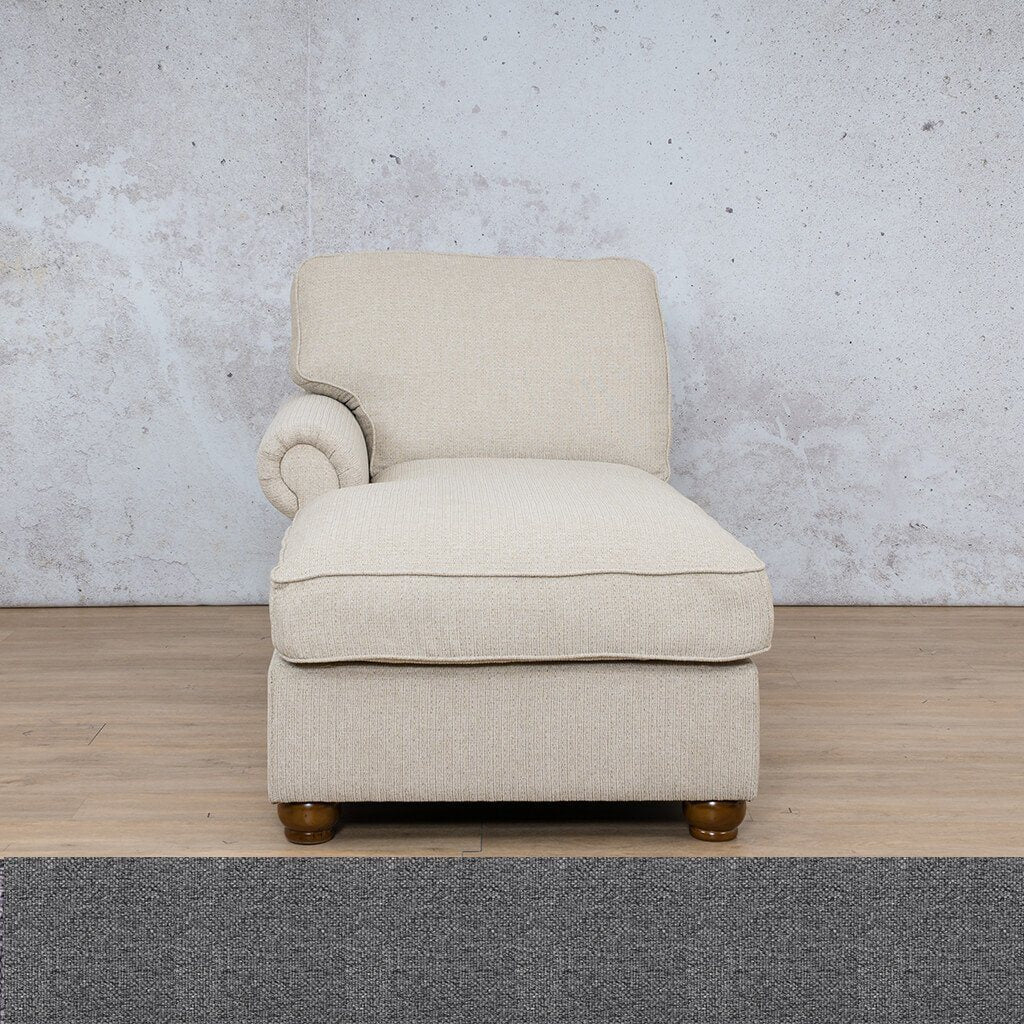 Salisbury Fabric Chaise Right Arm Fabric Sofa Leather Gallery Silver Charm WAREHOUSE COLLECTION - PINETOWN OR NORTHRIDING Full Foam