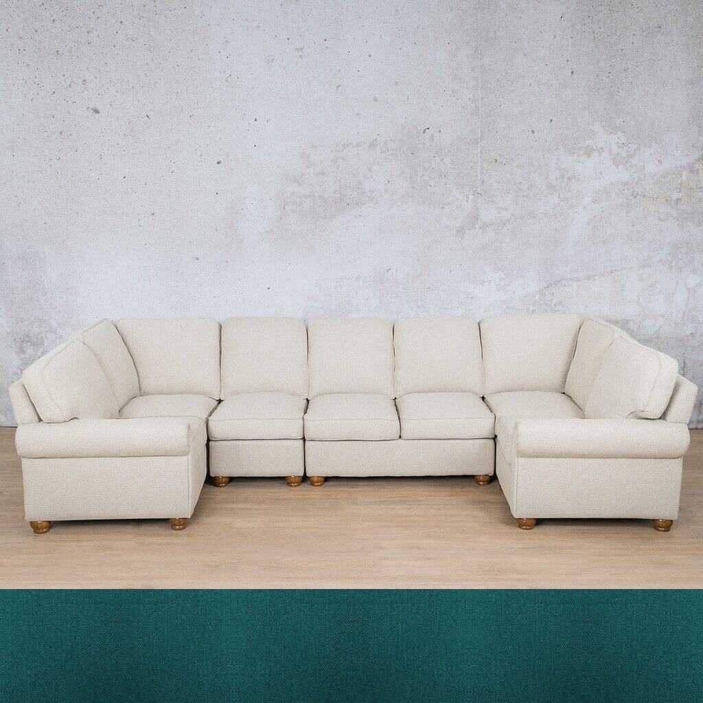Salisbury Fabric Modular U-Sofa Sectional Sofa Fabric Sectional Leather Gallery Turquoise