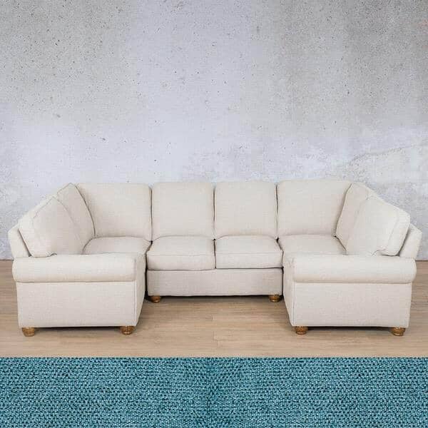 Salisbury Fabric U-Sofa Sectional Fabric Sectional Leather Gallery Air Force Blue