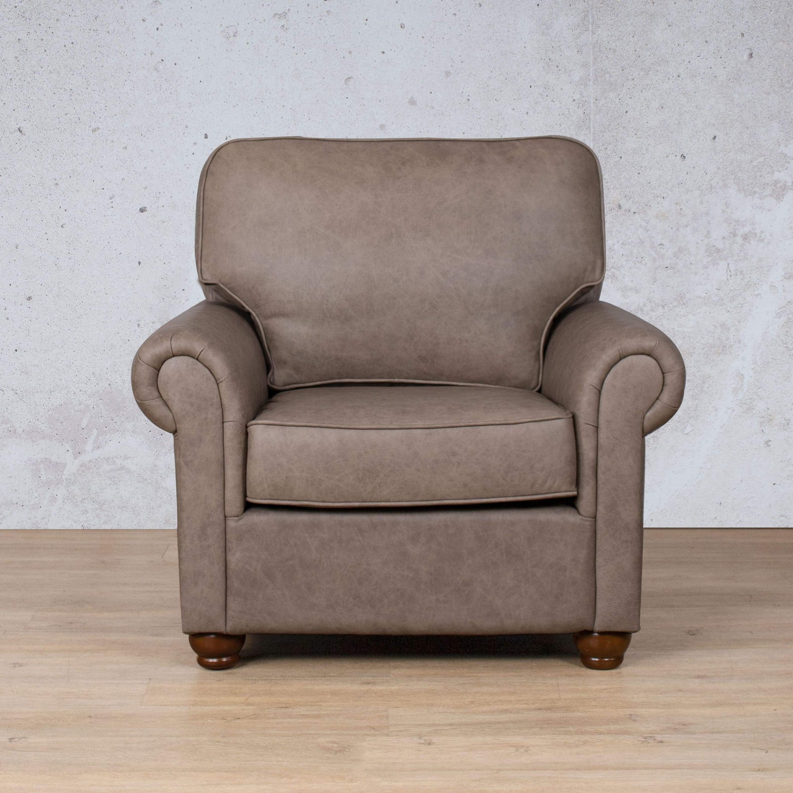 Salisbury Leather 1 Seater Sofa Leather Sofa Leather Gallery Bedlam Taupe