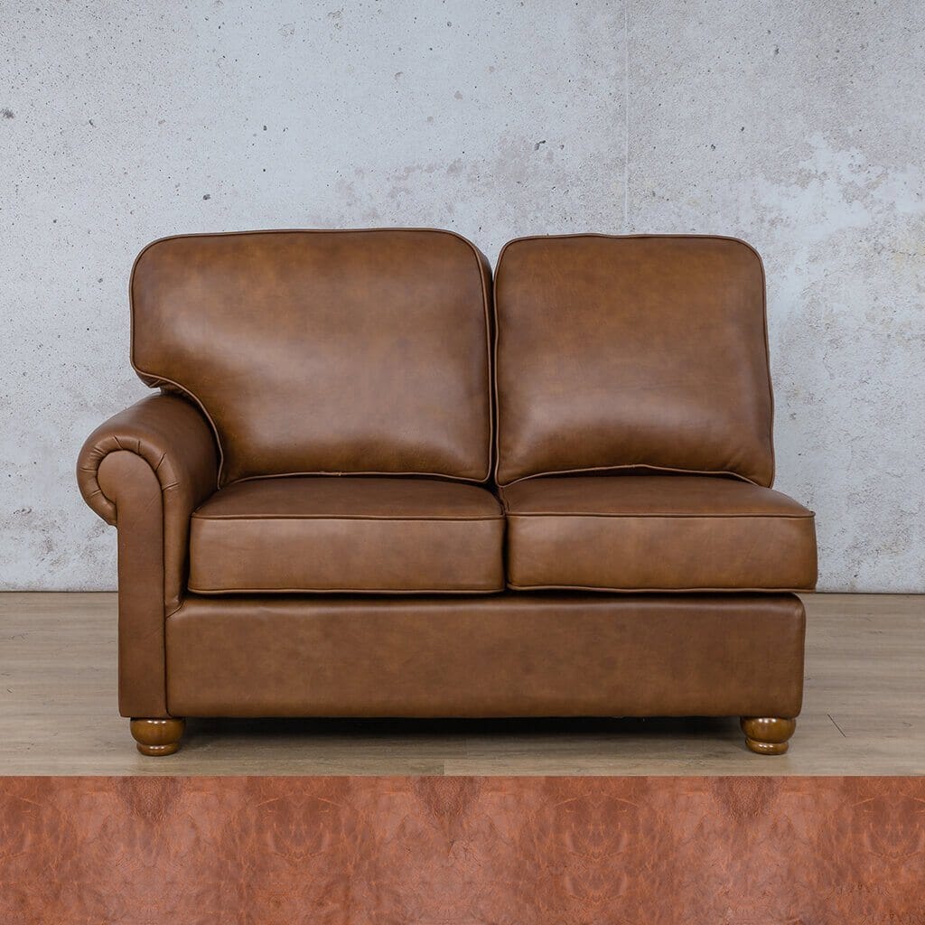 Salisbury Leather 2 Seater LHF Leather Sofa Leather Gallery Royal Saddle