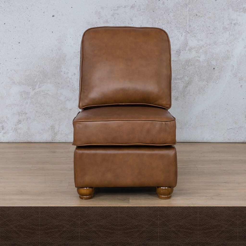 Salisbury Leather Armless Chair Leather Sofa Leather Gallery Czar Chocolate