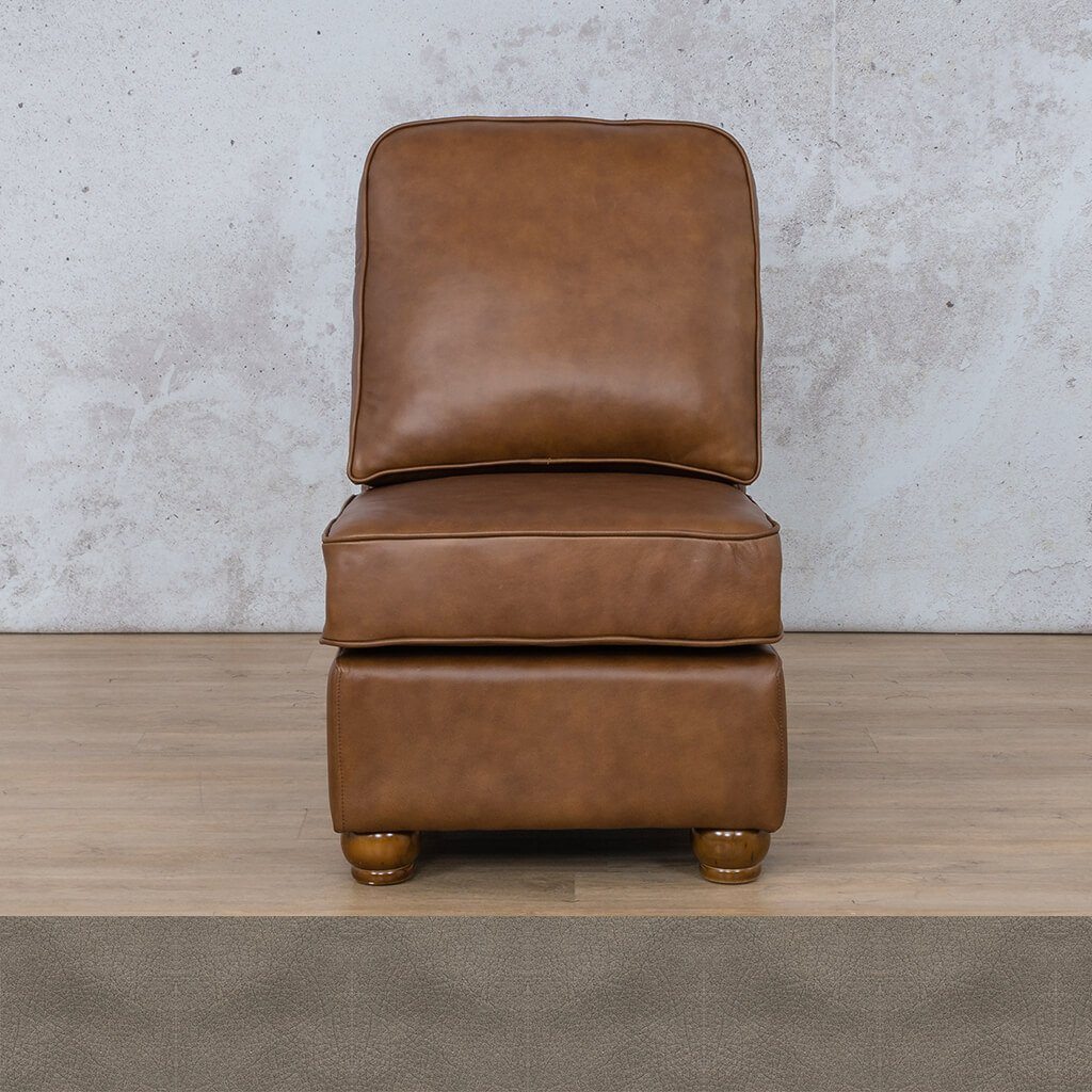 Salisbury Leather Armless Chair Leather Sofa Leather Gallery Flux Grey