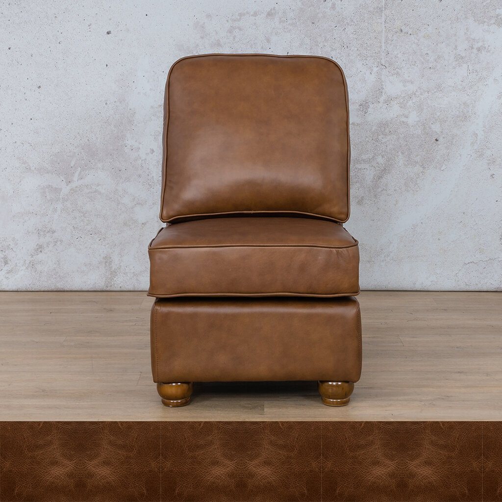 Salisbury Leather Armless Chair Leather Sofa Leather Gallery Royal Cognac