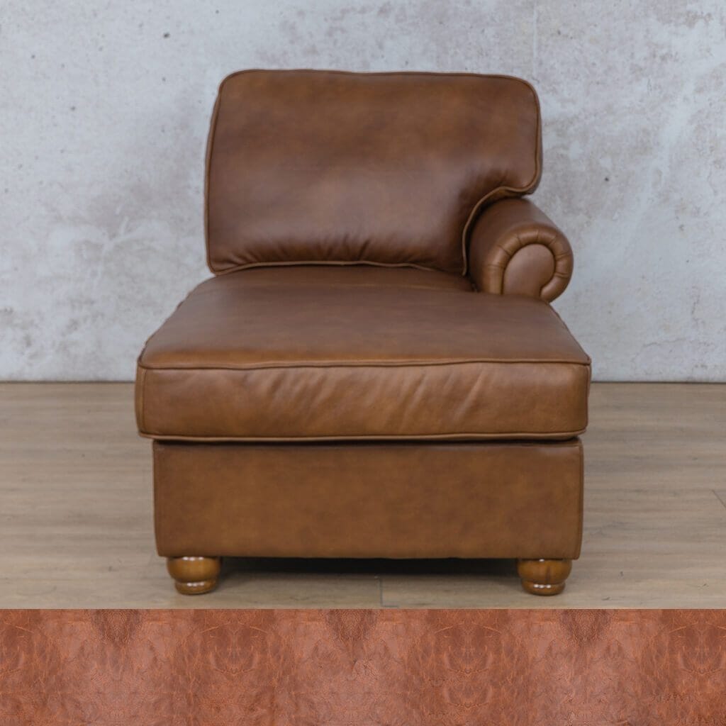 Salisbury Leather Chaise RHF Leather Armchair Leather Gallery Royal Saddle