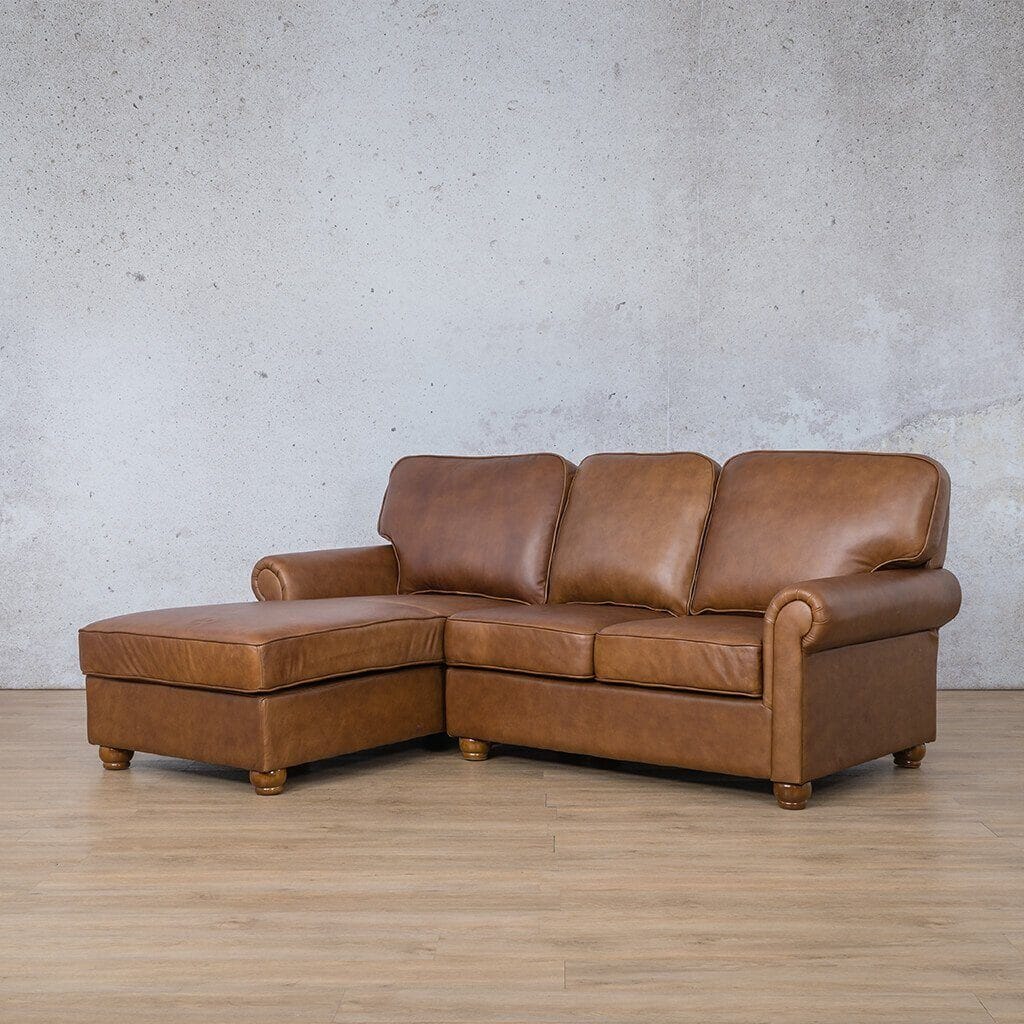 Salisbury Leather Sofa Chaise Sectional - LHF Leather Sectional Leather Gallery
