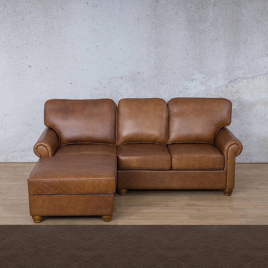 Salisbury Leather Sofa Chaise Sectional - LHF Leather Sectional Leather Gallery