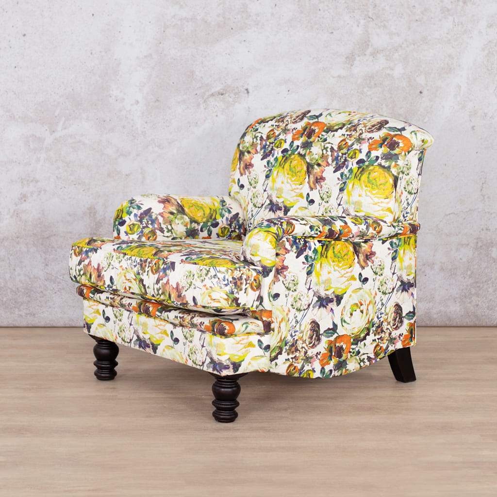 Samara Occasional Chair - Spring Fabric Armchair Leather Gallery