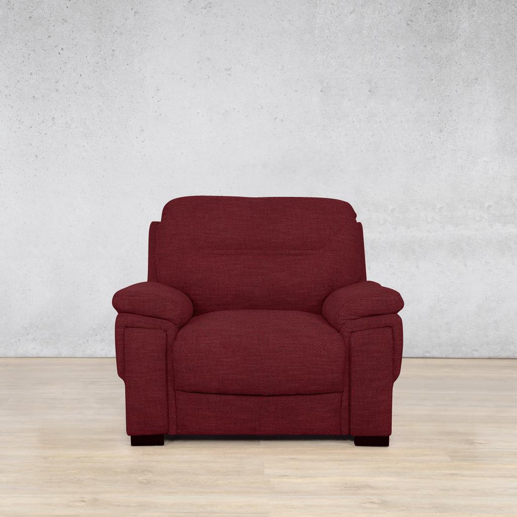 San Lorenze 1 Seater Fabric Sofa - Deep Cherry | Fabric Couches