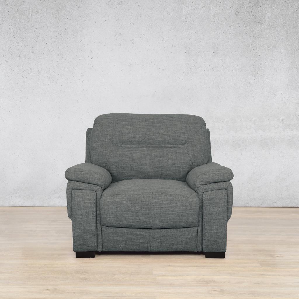 San Lorenze 1 Seater Fabric Sofa - Silver Charm | Fabric Couches