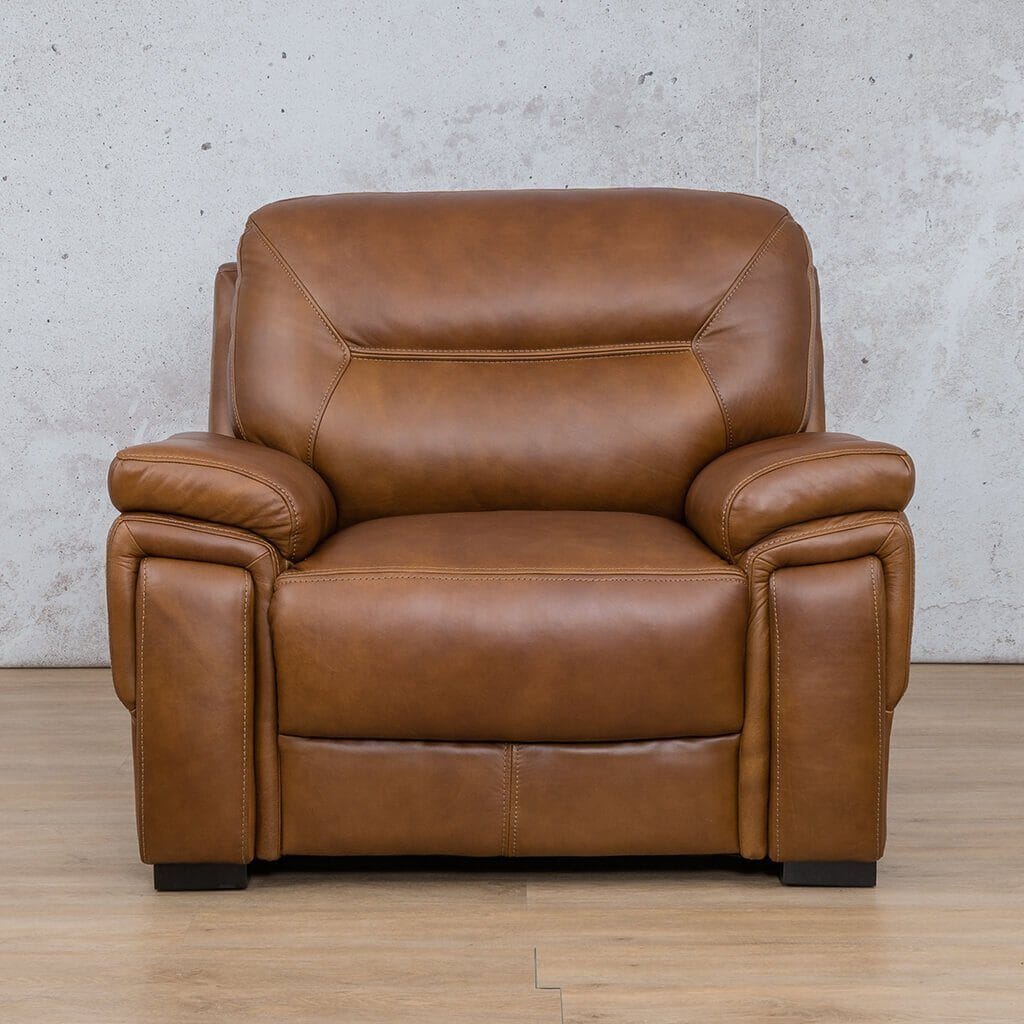 San Lorenze 1 Seater Leather Couch | Leather Couches, single couches for sale, couches, brown leather couch