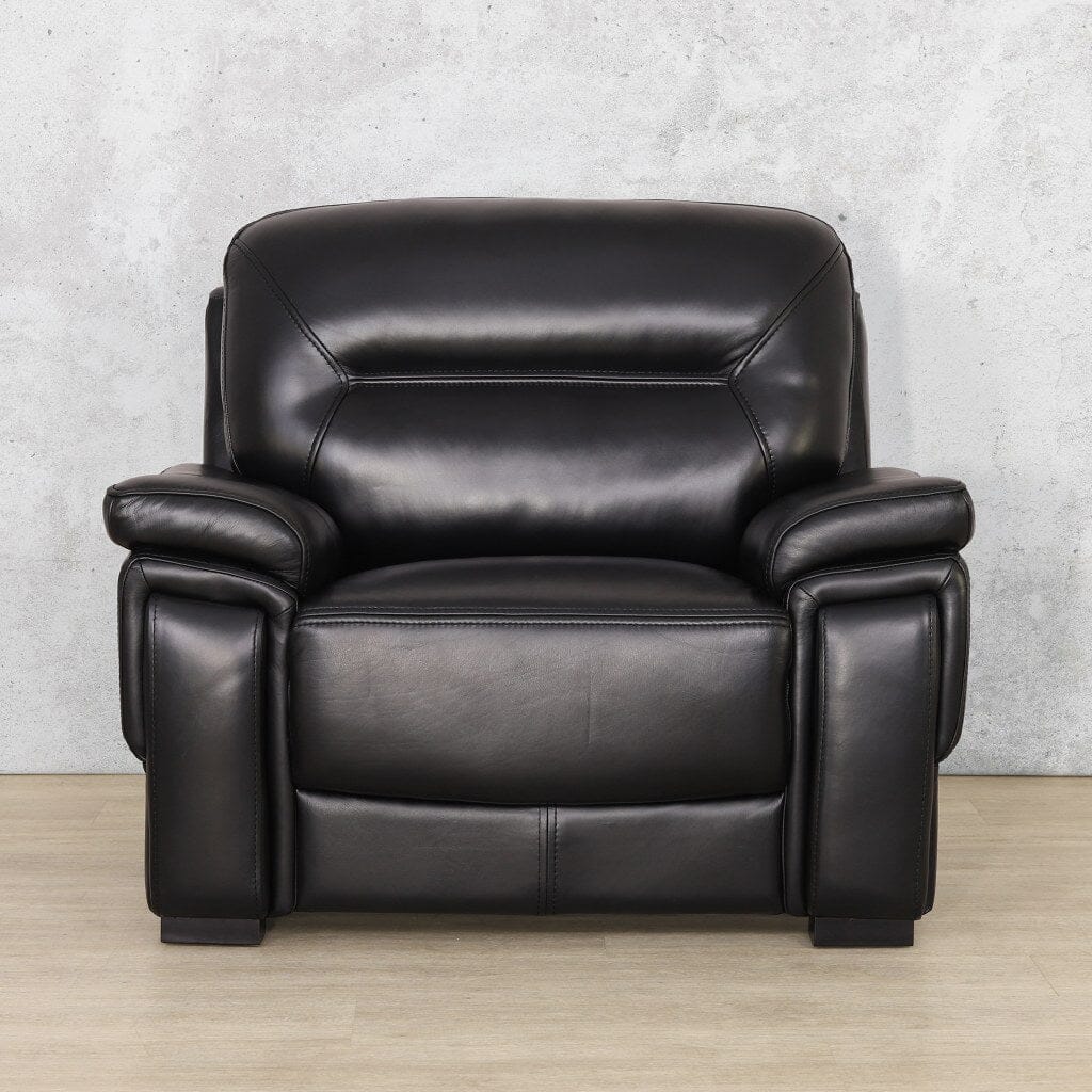 San Lorenze 1 Seater Leather Sofa Leather Sofa Leather Gallery Czar Black
