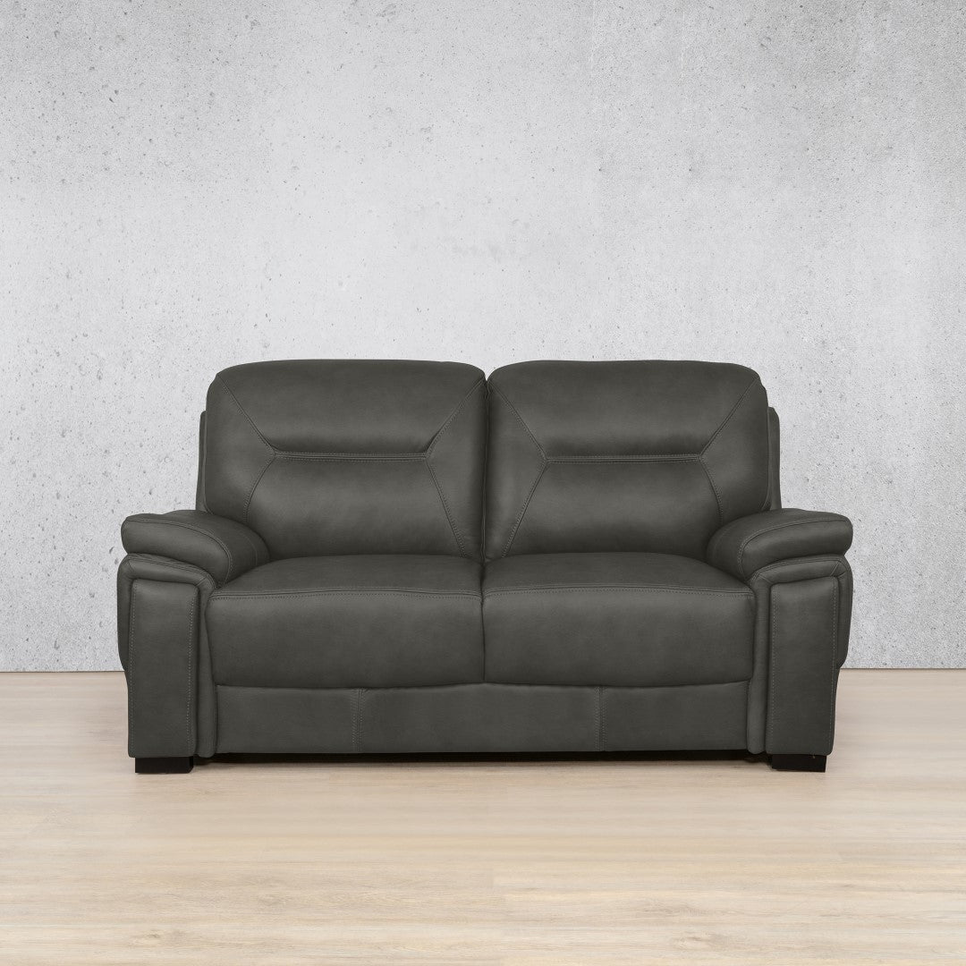 San Lorenze 2 Seater Leather Couch - Czar Anthracite | Leather Couches, couches