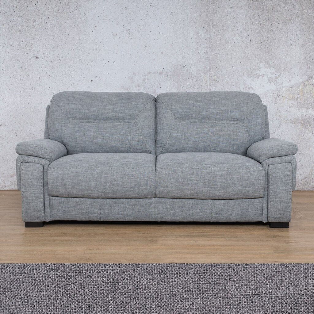 San Lorenze 3 Seater Fabric Sofa Leather Sofa Leather Gallery Silver Charm