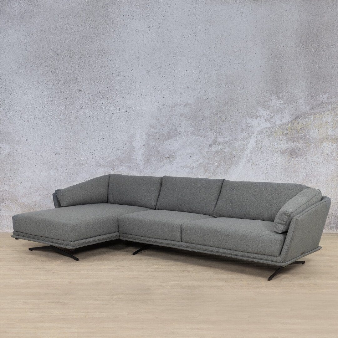 Santana Fabric Sofa Chaise Sectional 3s LHF Fabric Sectional Leather Gallery Silver Charm