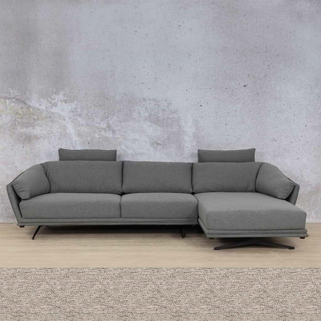 Santana Fabric Sofa Chaise Sectional 3s RHF Fabric Sectional Leather Gallery Pebble