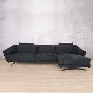 Santana Fabric Sofa Chaise Sectional 3s RHF Fabric Sectional Leather Gallery Onyx Bottle Green 