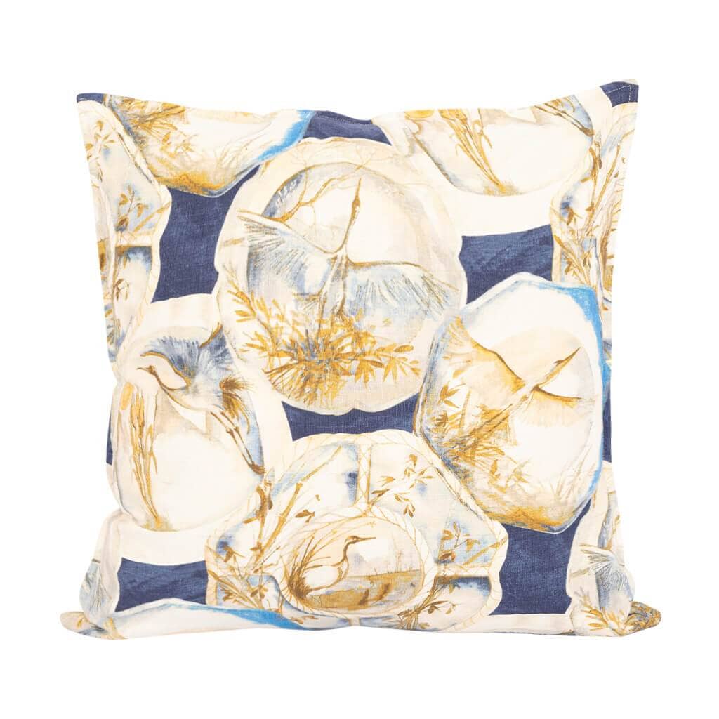 Sissinghurst Navy Cushion Cushion Leather Gallery